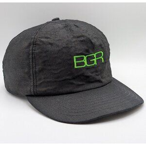 BGR Hat Black Green Snapback Trucker Cap Retro 80s 90s Packaging Vintage VTG